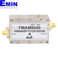 Fairview FMAM5040  High Power Amplifier at 6 Watt P1dB Operating From 860 MHz to 960 MHz with 30 dB Gain, 50 dBm IP3 and SMA