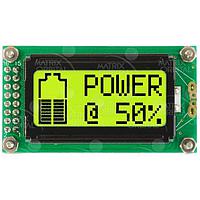 Matrix Orbital LCD0821-V LCD Character Display Modules 8x2 Red Txt Blk B/G Ext. Volt No Key LCD