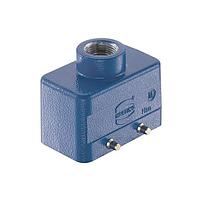 HARTING 19360101421 Headers & Wire Housings 10B EX Hood Top Entry, Double Lever, Low Construction, M25  (IECEx Intrinsically Safe - IEC EN 60079)