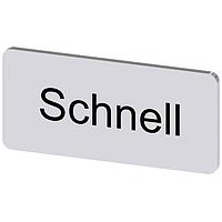 SIEMENS 3SU19000AC810AM0 Labeling Plate, Schnell INSCR. LABEL,SILVER 12.5 X 27MM, SCHNELL
