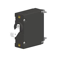 Carling Technologies AA1-B0-34-620-3B1-C Hydraulic-Magnetic 1-pole, Handle, 20 amp circuit breaker, Screw 8-32 Bus Type terminals, UL 1077 Recognized CSA Accepted