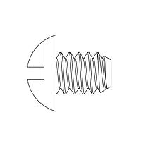 Essentra Components 011024R025 Round Slotted Round Slotted Screw, #10-24 Thread, 1/4 Lg