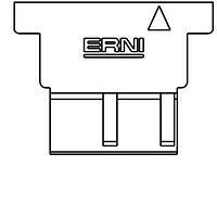 ERNI - TE Connectivity 524780 Accessories Tin Female 4-Pos Cover Black