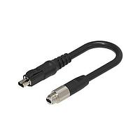 Dây cáp hai đầu SPE RSMGVS-8M T1 IP20 1.5 M Dây cáp với STL-999 PVC AWG 22/7 20 MHz 10 Mbps cáp SPE Lumberg Automation RSMGVS-8M-SPEG20-LL-999/15 M