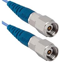 Amphenol SV Microwave 7016-0121 RF Cable Assemblies 2.4mm Male to 2.4mm Male 12" Strain Relief Cable Assembly for .047 Cable