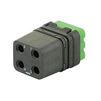Eaton Souriau-Sunbank 8MQ2M0412BDS Modular Connectors - Push Pull MQuick module, unsealed, without contact, delivered with cap