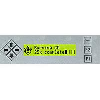 Matrix Orbital BLK202A-S PCベイインサート、LCD文字 20x2 黒文字 黄/緑 キー付き マウントスライドブラケット付き