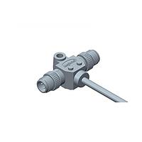 Amphenol LTW SD-040400-MM0-TSA03 Specialized Cables Circular Metric Connector, T Cable, Metal, D Coding, 4A, 04 pins, (End 1) Male Male, (End 2) Male Male, Screw Thread, Length 3000 mm, IP68 Mated