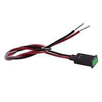 BIVAR PMR4GDW8.0 LED Panel Mount Indicators Rect Grn 568nm Diff Lens w/Wire