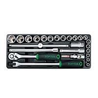 TOPTUL GCAT2508 ດຣ. Flank Socket Set - METRIC (1/2", 25 pcs)