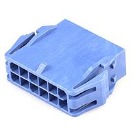 Molex 215922-1230 Plug Housing Versa Color Plug Housing Dual Row 12 Ckts Panel Mount GloWire Blu