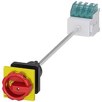 Công tắc DISC vận hành bằng núm vặn 16A TAY NẮM CỬA XOAY 1 LỖ ĐỎ/VÀNG 4P SIEMENS 3LD20441TL53