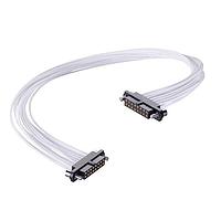 Bộ Cáp Hình Chữ Nhật 8+8 Chân Cái DIL, Cáp 26AWG, 300mm, hai đầu, Vít Khóa Harwin M80-FC31605F2-0300F2