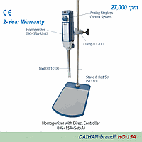 Dụng cụ đồng nhất hóa Rotor Ø20, Stator Ø25, 50~2500ml HT1025, cho HG-15A/-15D DaiHan DH.WHG02125