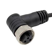 Bulgin PXPTPU78RAF03ACL010PUR Sensor Cables / Actuator Cables 3 Contacts 7/8" Right Angled Female 1m Cable