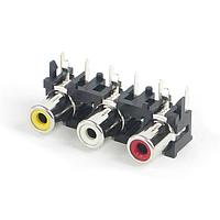 Switchcraft PJRAN3X1U01AU RCA Phono Connectors 3 POS RA PHONO JACK