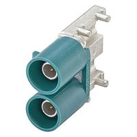 Rosenberger 59S2DA-40MT5-Z PCB Connectors R/A Plug PCB w/Housing Water Blue