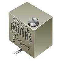 Bourns 3269W-11-501LF 0.25 in Square SMD Trimming Potentiometer 1/4W 500ohm 5% Square SMD Trimpot
