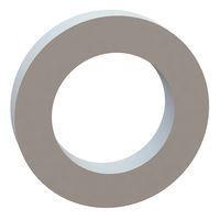 Essentra Components 17W06884 Flat Washer Flat Washer, .434 ID, .688 OD, .125 Thick, Natural, Nylon
