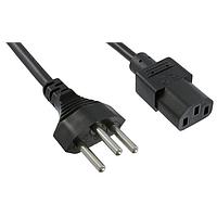 Qualtek Electronics 392008-01-ER AC Power Cord 8 FT 10A 250V BLK BRAZIL CUSTOM CORD