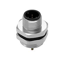 Wurth Elektronik 643050100605 Plugs WRCIRC M12  Screw  Coding A  Panel Solder Bucket Metal with Rear Panel Nut PG9 Male connector, polarity 5