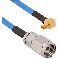 Amphenol SV Microwave 7016-0067 RF Cable Assemblies 2.4mm M to SMPM F RA 0.085 Cable 12in