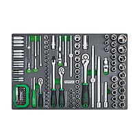 TOPTUL GEDC611 1/4", 3/8" & 1/2"ソケットレンチセット (126 PCS)