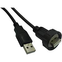 Cáp USB 2.0 IP67 Đầu USB 2.0 Loại A Nam sang Đầu USB 2.0 Loại A Nam 6FT Stewart Connector 67U2AC-003-K