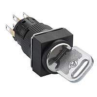 Công tắc khóa Keylock KSS Vuông đen 3 vị trí duy trì 2 NO/NC SCHNEIDER XB6ECG232P