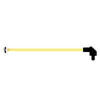 BIVAR SZR1-6.00-F4PGN54-4 Flexible Light Pipes with LEDs 6 Inch, Yellow Fiber, Green Lens, IP54