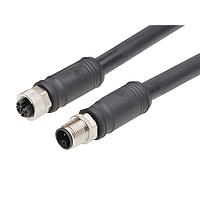 Molex 1205010232 Sensor Cables / Actuator Cables M12 Double-Ended Cordset 4 Poles Female to Male 16 AWG Black 0.5m Lngth
