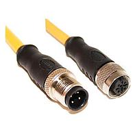 Mueller C4AC05M005 Sensor Cables / Actuator Cables M12 Cordset, 4-Pos Male Straight-Female Straight, 22 AWG, 5M