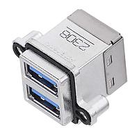 Amphenol Commercial Products MUSBR-4193-M0 USB Type A Connectors Rugged USB 3.0A Stck RA Standard Shell