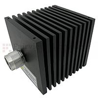Fairview SA18N507-40 40 dB Fixed Attenuator N Male To N Female Directional Up To 18 GHz Rated To 50 Watts With Black Aluminum Heatsink Body