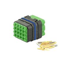 Eaton Souriau-Sunbank 8MQ2M2022PBE Modular Connectors - Push Pull MQuick module, sealed, with male crimp contacts