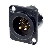 NEUTRIK NC10MD-LX-B Connectors Receptacle DLX series 10 pin male - solder - black/gold