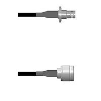 Amphenol Custom Cable Q-0802N0008010i RFケーブルアセンブリ BNC-SJB/N-SP RG58 10I