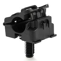 HellermannTyton 156-02715 Cable Mounting & Accessories Fir Tree Mount Ratchet Clamp, 0.50 - 0.77" Bundle Dia, FT9LG, PA66HIRHSUV, Black, 25/bag