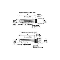 OMEGA MTS-345E2/240V 스테인리스 스틸 침지 히터 2.5인치 NPT 공정수 (4500 W, 48 W/in²)