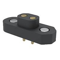 Đầu nối mục tiêu lò xo từ tính 4mm, 2 chân, không có vỏ bọc, lỗ xuyên, chân hàn Mill-Max 878-20-002-10-011000