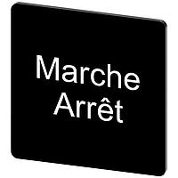 SIEMENS 3SU19000AE160GU0 Labeling Plate, Marche Arret INSCR. LABEL,BLK 27 X 27MM, ARRET-MARCHE