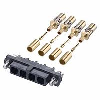 Bộ Dây Cáp Rời Đầu Nối Nữ Ép Hàn Cáp Đồng Trục 4 Chân 6 GHz 50 Ohm Harwin M80-FC305F1-04