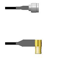 Amphenol Custom Cable Q-2N03U0008008i RFケーブルアセンブリ N-SP/SMB-RP RG58 8I