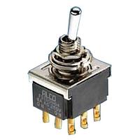 Công tắc gạt DPDT BẬT-BẬT 6A GẮN BẢNG điều khiển Alcoswitch - TE Connectivity FTN09G04