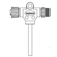 Cáp Cảm Biến / Cáp Bộ Chuyển Động Đầu Nối M12P Đầu Nối Đực Đầu Nối Đực Chân Pin Amphenol LTW PS-040400-MF0-TSA02