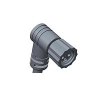 Cáp cảm biến / Cáp chấp hành, đầu nối tròn M8 có hướng dẫn, nhựa, 3A, 04 chân, đầu nối cái, tiếp điểm cái, góc vuông, ren vít, đúc phủ, dài 5000mm, chuẩn IP67 khi kết nối Amphenol LTW 8AP-04AFFM-SR7B05