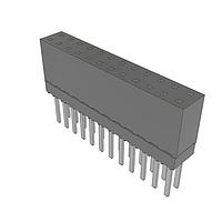 Samtec ESW-112-13-T-D Stackthrough .100" Elevated Socket Strip