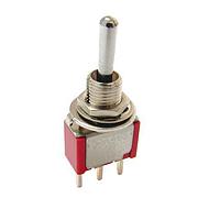 E-Switch 100DP1T1B1M53QE トグルスイッチ 5A 120VAC / 28VDC 2A 250VAC、ON-ON、DPDT、ハードウェアなし