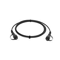 Megladon Manufacturing 1OOD8-0010M ການປະກອບສາຍເສັ້ນແອບຕິກໄຟເບີ Fiber Optic Cable Assemblies SINGLEMODE ODVA IP Series LCUPC/LCUPC Duplex Indoor/Outdoor Patch Cord FTTA ສີດຳ 6in/2mm Fanout, 10 Meter