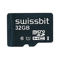 Thẻ nhớ Thẻ microSD công nghiệp, S-52u, 32 GB, 3D TLC Flash, -40C đến +85C Swissbit SFSD032GN1AM1TO-I-5E-2A1-STD